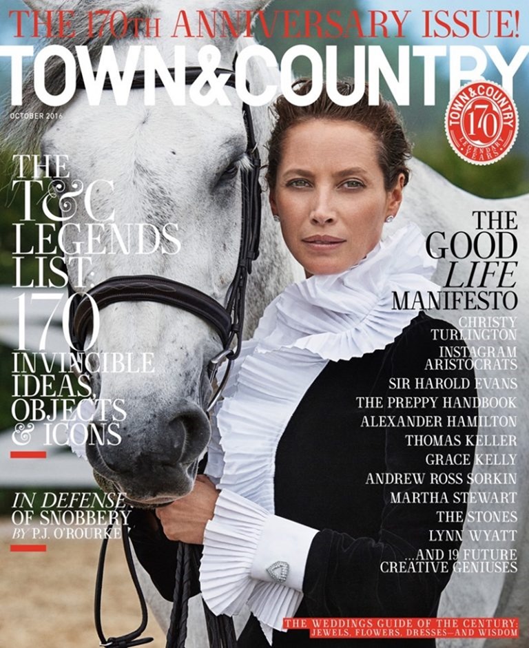 Town Country Magazine Christy Turlington By Max Vadukul Image