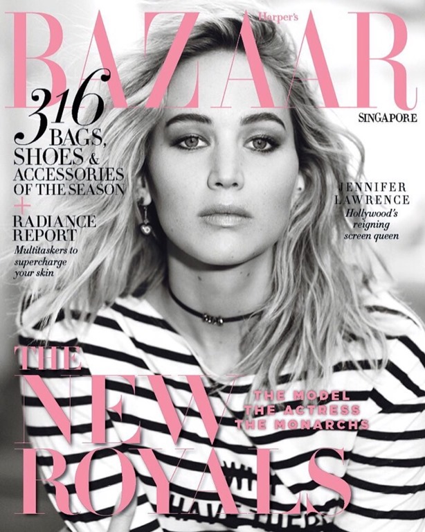 HARPER’S BAZAAR SINGAPORE: Jennifer Lawrence by Norman Jean Roy – Image ...