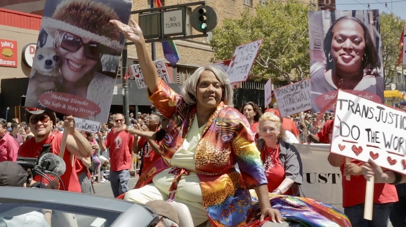 Miss Major Griffin-Gracy during Pride parade in San Francisco, CA, 2014. Photo Major! The Film