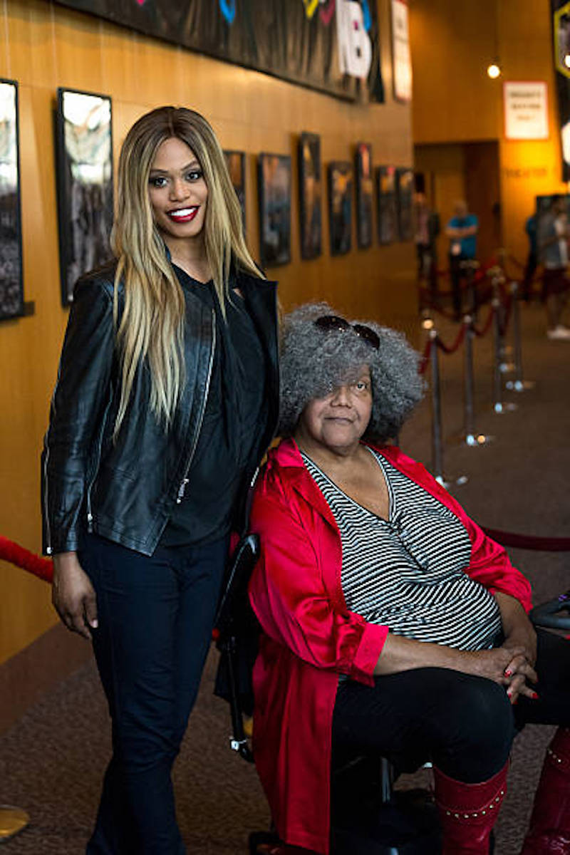 Miss Major Griffin-Gracy with Laverne Vox at the Outfest 2016 screening of 'The Trans List' in West Hollywood, CA, 16 July 2016. Photo Greg Doherty, Getty Images