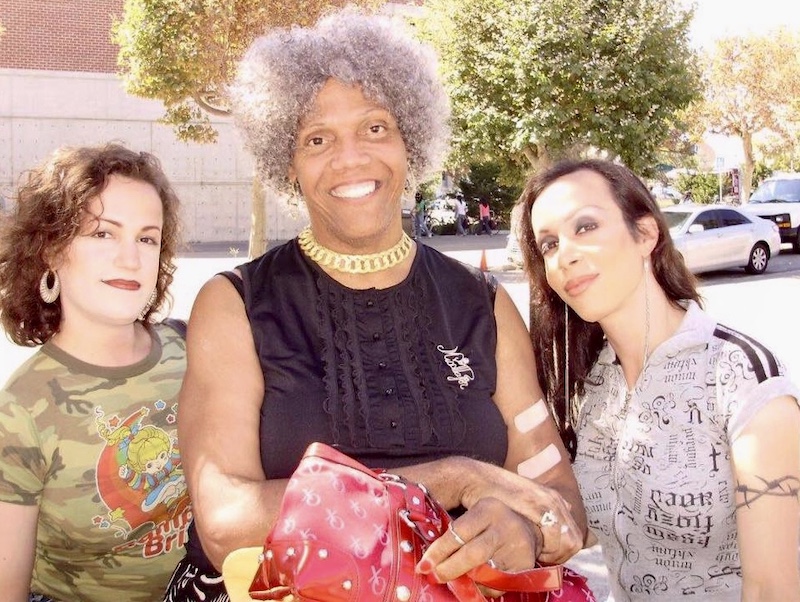 Miss Major Griffin-Gracy with SRLP's Stefanie Rivera (right) and her sister Elizabeth Rivera (left), circa 2015. Photo Sylvia Rivera Law Project