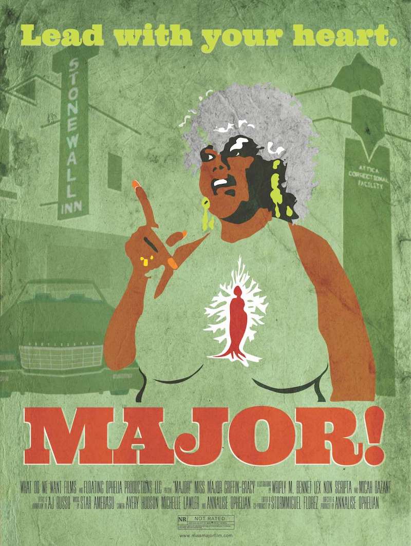 Poster for 'Major!', a 2015 documentary about Miss Major's activism. Photo Major! The Film