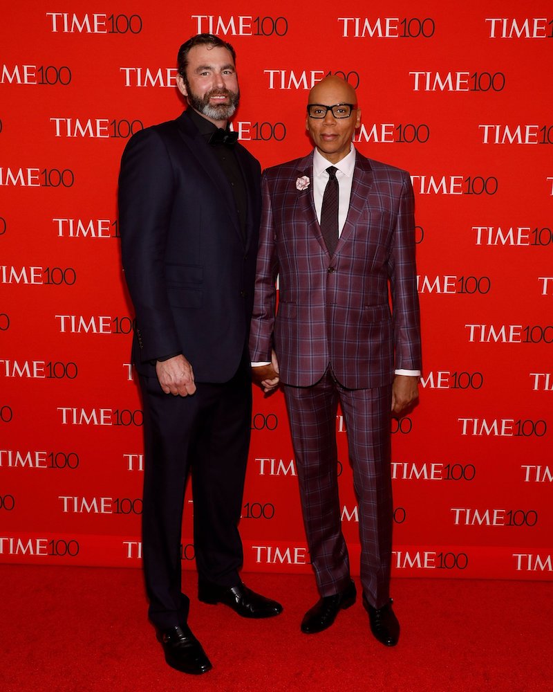 RuPaul with husband Georges LeBar at the TIME 100 Gala, April 2017. Photo Taylor Hill, Getty