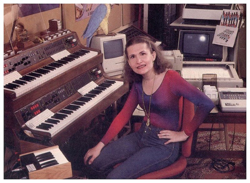 Wendy Carlos in Keyboard Magazine, November 1986. Photo Vernon L. Smith